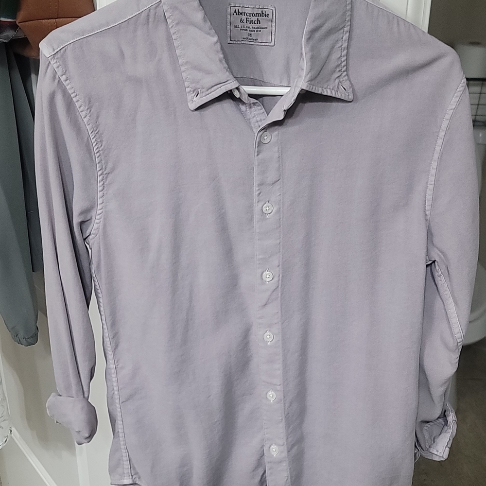 Abercrombie & Fitch Purple Casual Button Down Shirt
